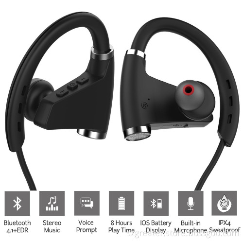 Bluetooth Wireless Sport Earphones Foldable Headset Stereo Headphone nfc function Universal Handfree Earbuds Black